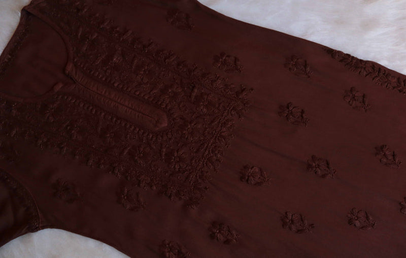 RUHANA BROWN KURTA PANT SET
