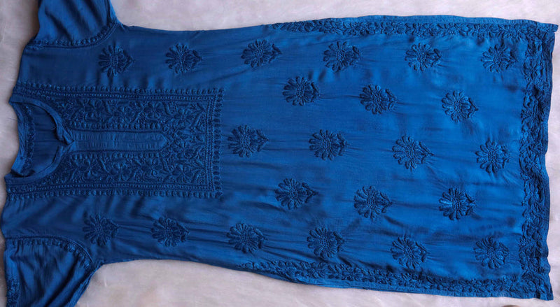 ZEENAT ROYAL BLUE KURTA PANT SET