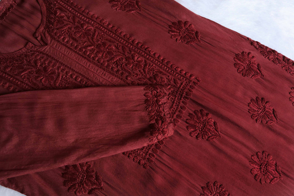 ZEENAT BROWN KURTA PANT SET