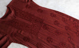 ZEENAT BROWN KURTA PANT SET