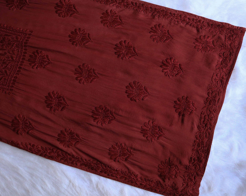 ZEENAT BROWN KURTA PANT SET