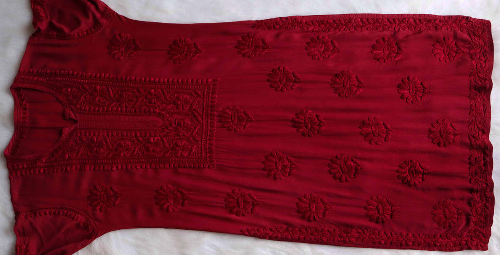 ZEENAT MAROON KURTA PANT SET