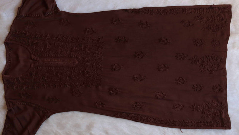RUHANA BROWN KURTA PANT SET