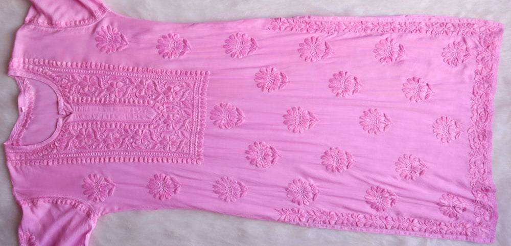 ZEENAT BABY PINK KURTA PANT SET