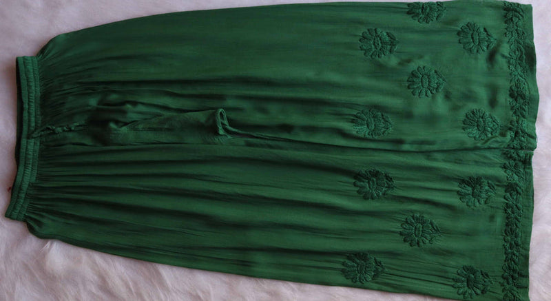 ZEENAT BOTTEL GREEN KURTA PANT SET