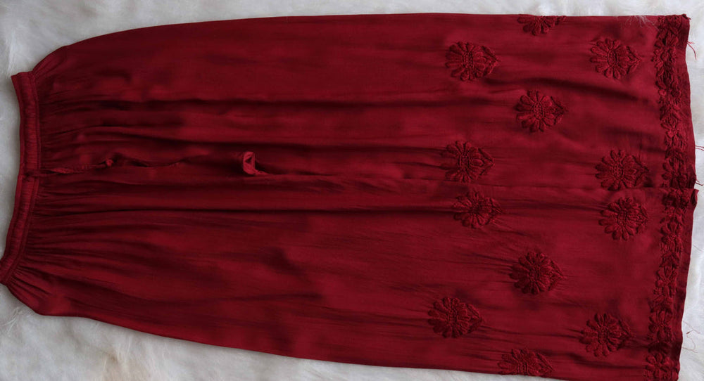 ZEENAT MAROON KURTA PANT SET