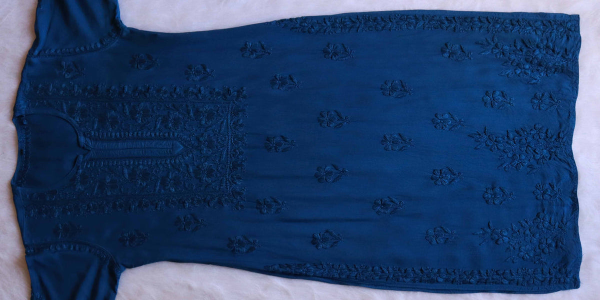 RUHANA ROYAL BLUE KURTA PANT SET