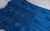 ZEENAT ROYAL BLUE KURTA PANT SET