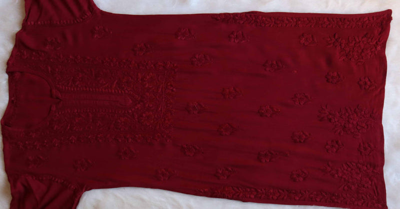 RUHANA MAROON KURTA PANT SET