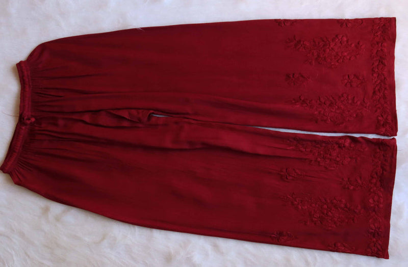 RUHANA MAROON KURTA PANT SET