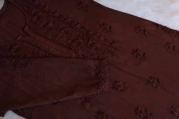 RUHANA BROWN KURTA PANT SET