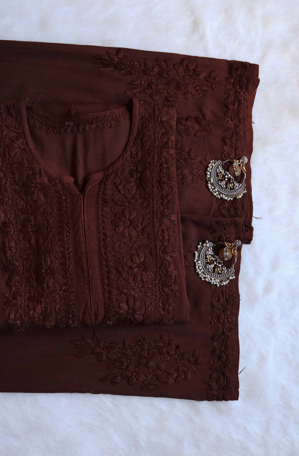 RUHANA BROWN KURTA PANT SET